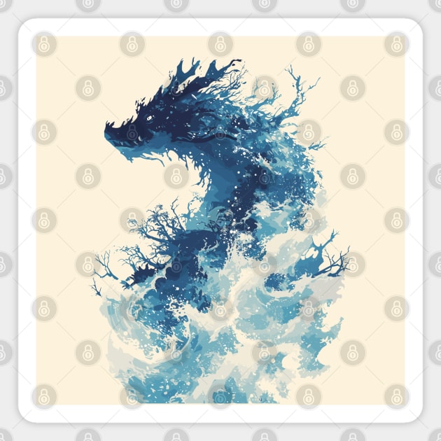 Water dragon deity Magnet by etherElric